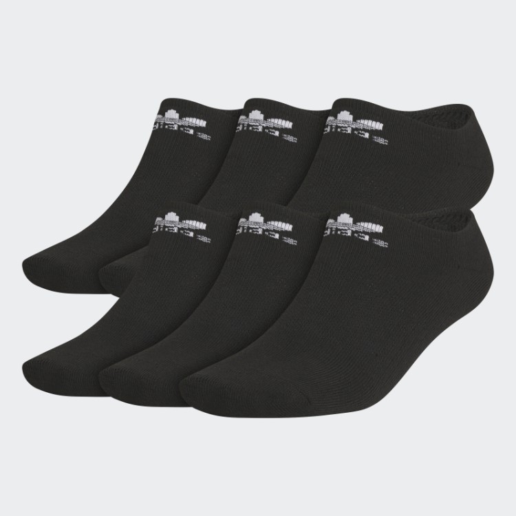Adidas Originals Unissex Trefoil 6-pack No Show Preto Branco