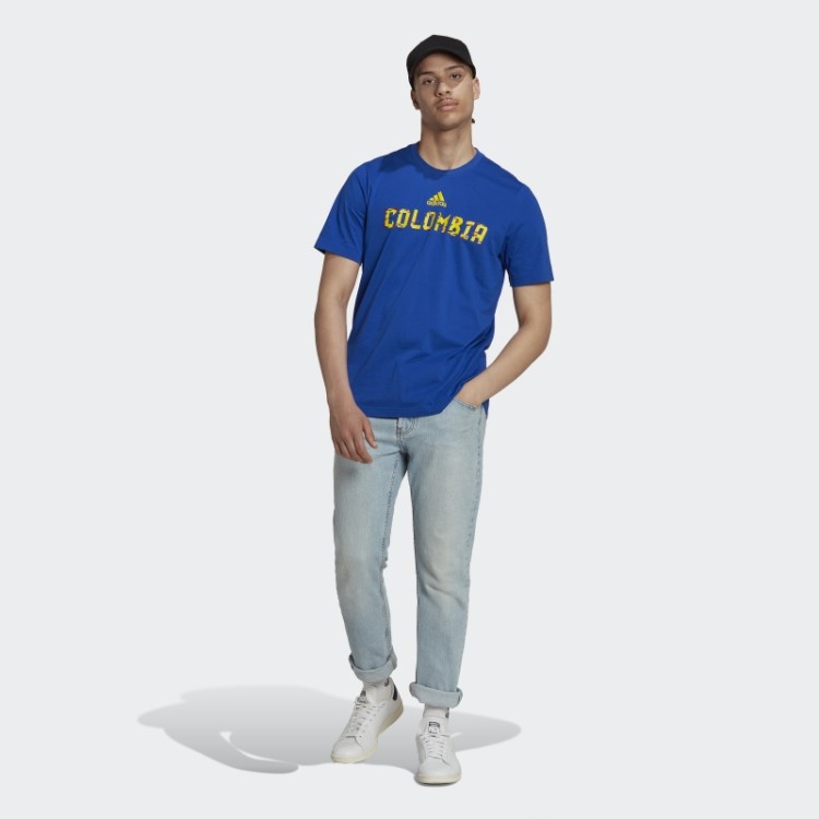 Camiseta Da Copa Do Mundo Da Fifa 2022 Colombia Adidas Azul Royal