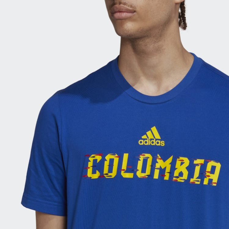 Camiseta Da Copa Do Mundo Da Fifa 2022 Colombia Adidas Azul Royal