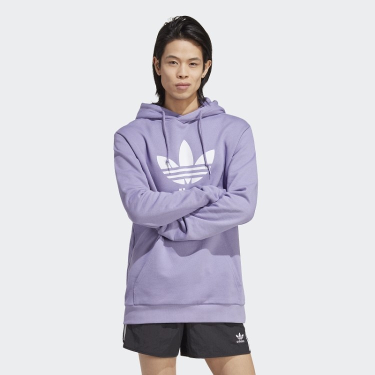 Moletom Com Capuz Adicolor Classics Trefoil Adidas Lilás