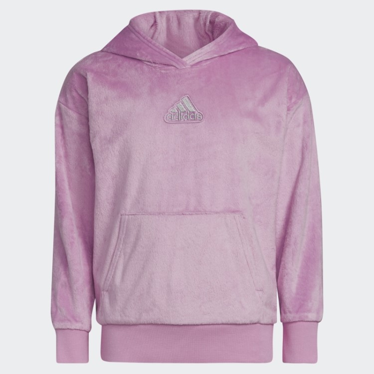 Moletom Com Capuz De Lã Aconchegante Adidas Lilás