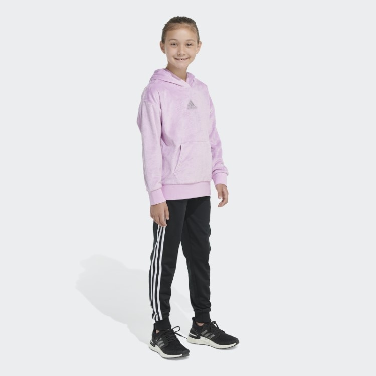 Moletom Com Capuz De Lã Aconchegante Adidas Lilás