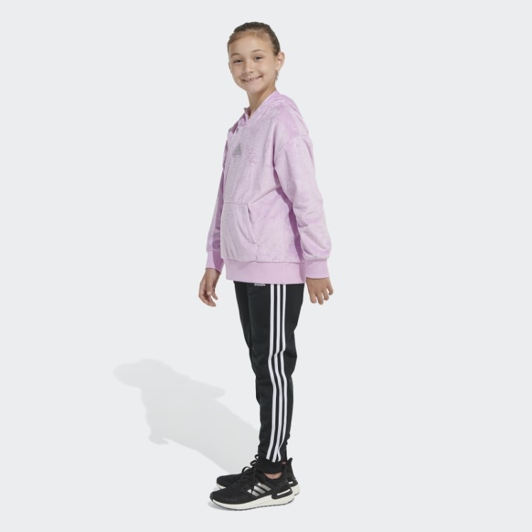 Moletom Com Capuz De Lã Aconchegante Adidas Lilás