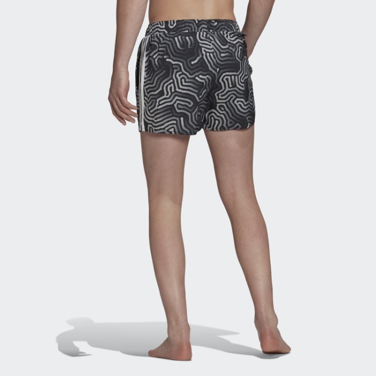 Bermuda De Banho Colorida Maze Clx De Comprimento Muito Curto Preto Adidas