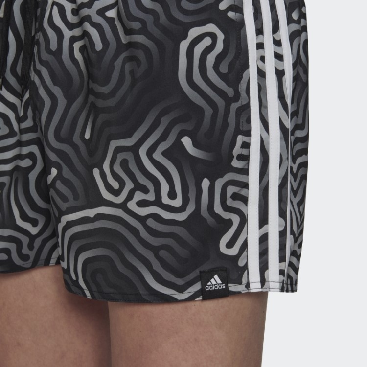 Bermuda De Banho Colorida Maze Clx De Comprimento Muito Curto Preto Adidas