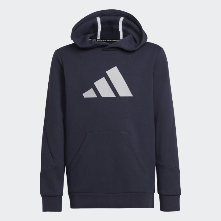 Moletom Com As Três Listras Adidas Navy Future Icons