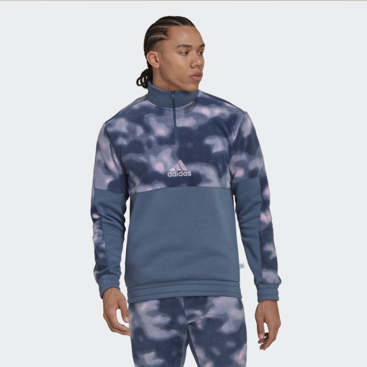 Adidas Polar Polar Nature Allover Print 1/4-zip Jaqueta De Aço