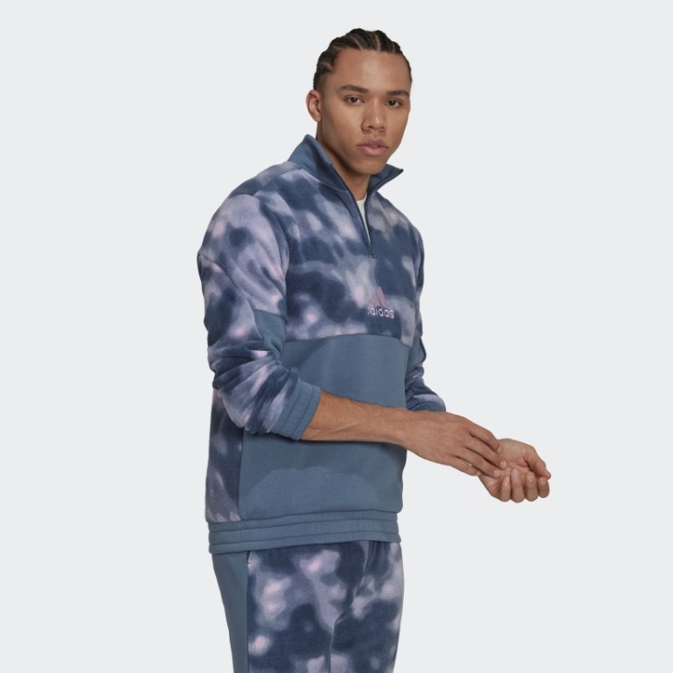 Adidas Polar Polar Nature Allover Print 1/4-zip Jaqueta De Aço