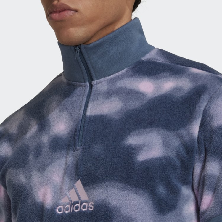 Adidas Polar Polar Nature Allover Print 1/4-zip Jaqueta De Aço
