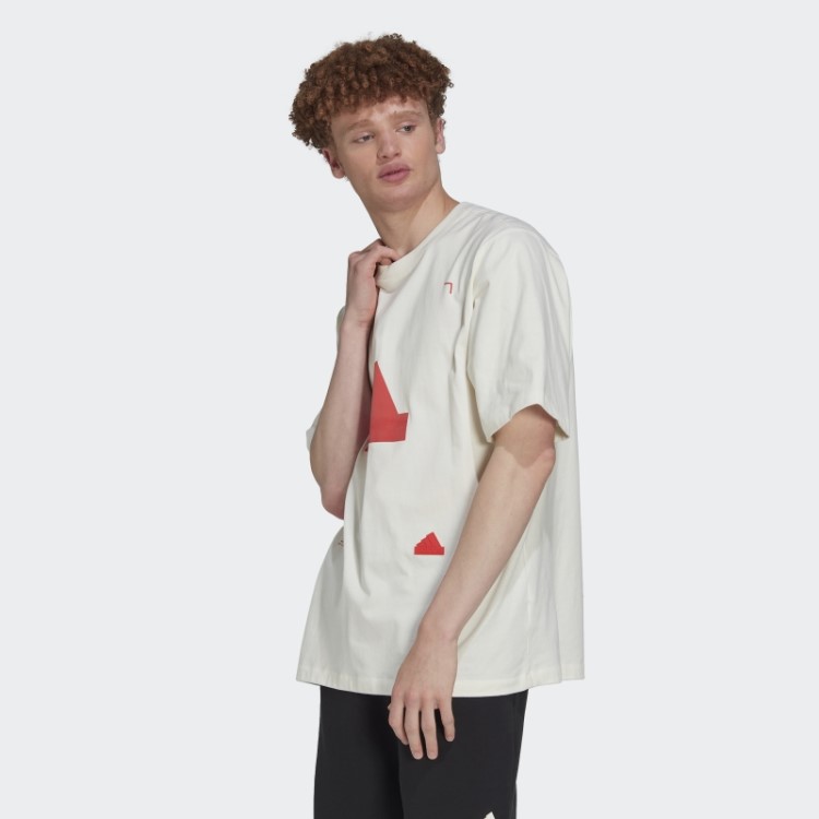 Camiseta Oversized Branca Adidas