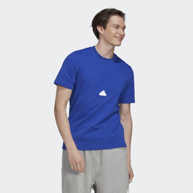 Camiseta Clássica Azul Adidas
