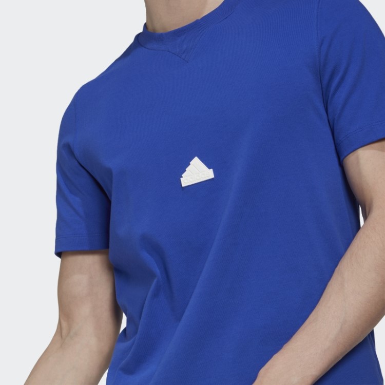 Camiseta Clássica Azul Adidas