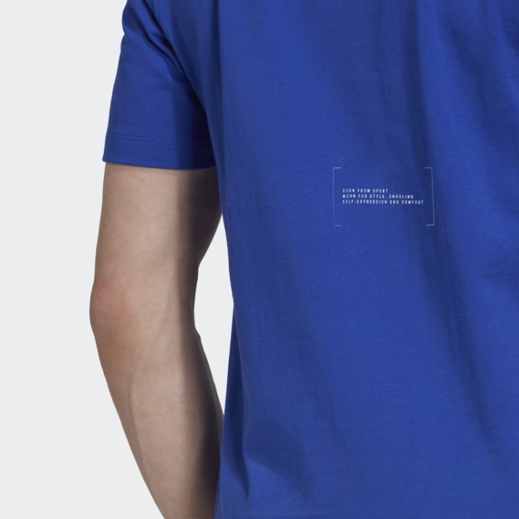 Camiseta Clássica Azul Adidas