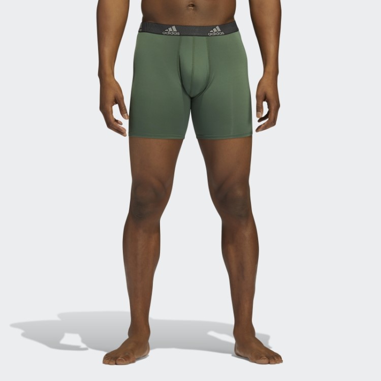 Cuecas Boxer De Desempenho 3 Pares De óxido Verde Adidas