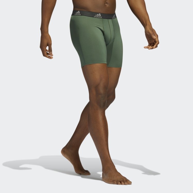 Cuecas Boxer De Desempenho 3 Pares De óxido Verde Adidas
