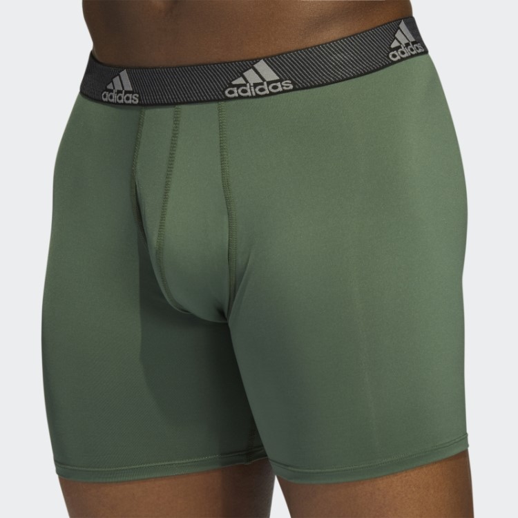 Cuecas Boxer De Desempenho 3 Pares De óxido Verde Adidas