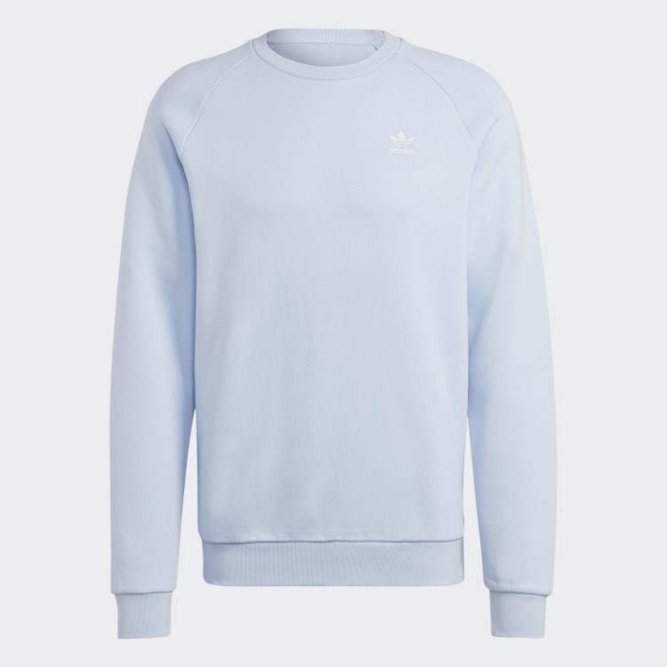 Adidas Trefoil Essentials Moletom Decote Careca Azul Dawn