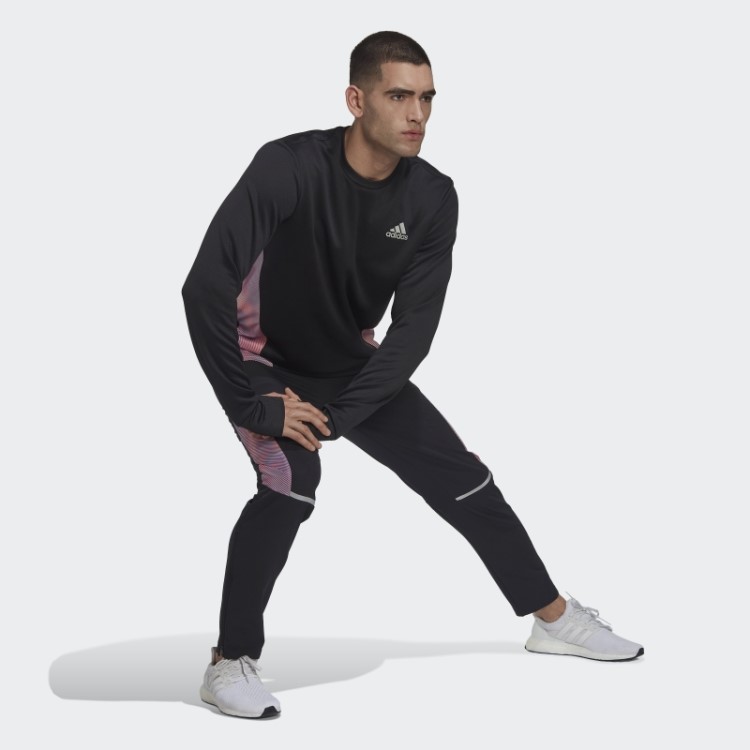 Adidas Possui O Moletom Run Colorblock Multicolorido
