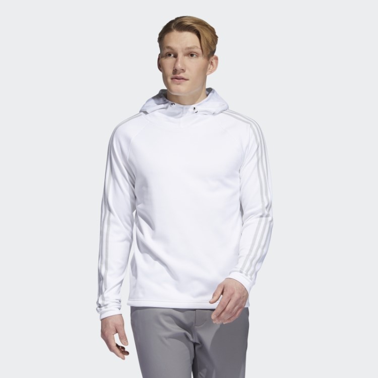 Moletom Com Capuz Branco Adidas 3-stripes Cold.rdy