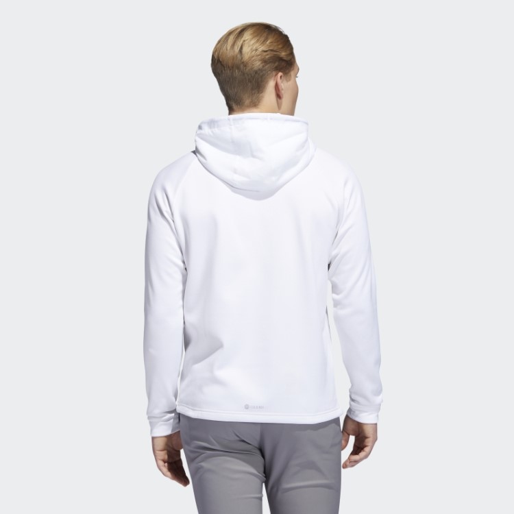 Moletom Branco Com As Três Listras Adidas Cold.rdy