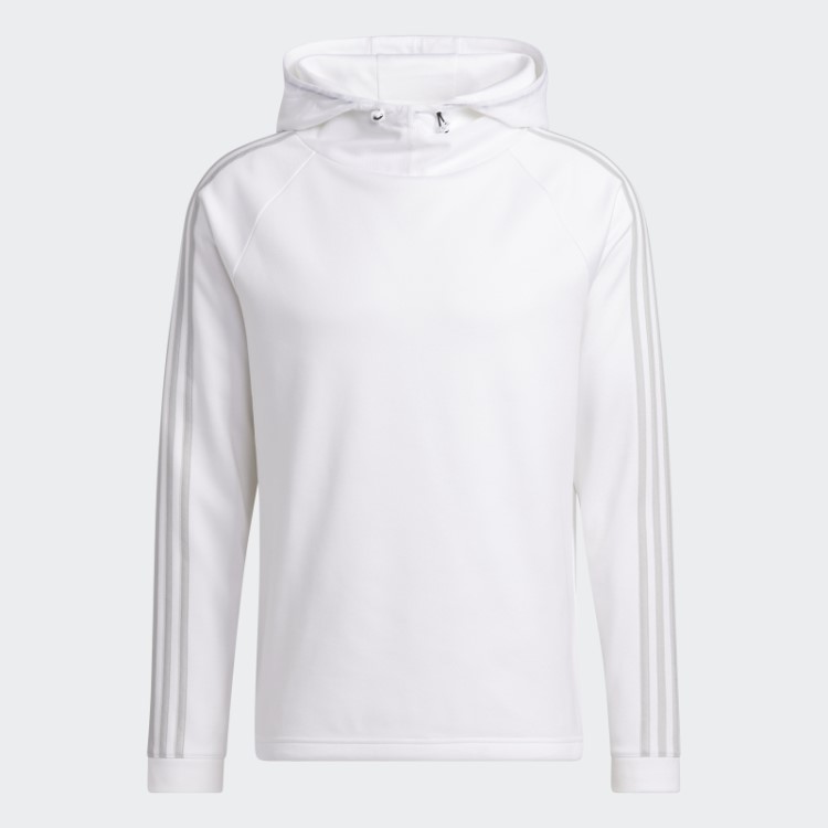Moletom Branco Com As Três Listras Adidas Cold.rdy