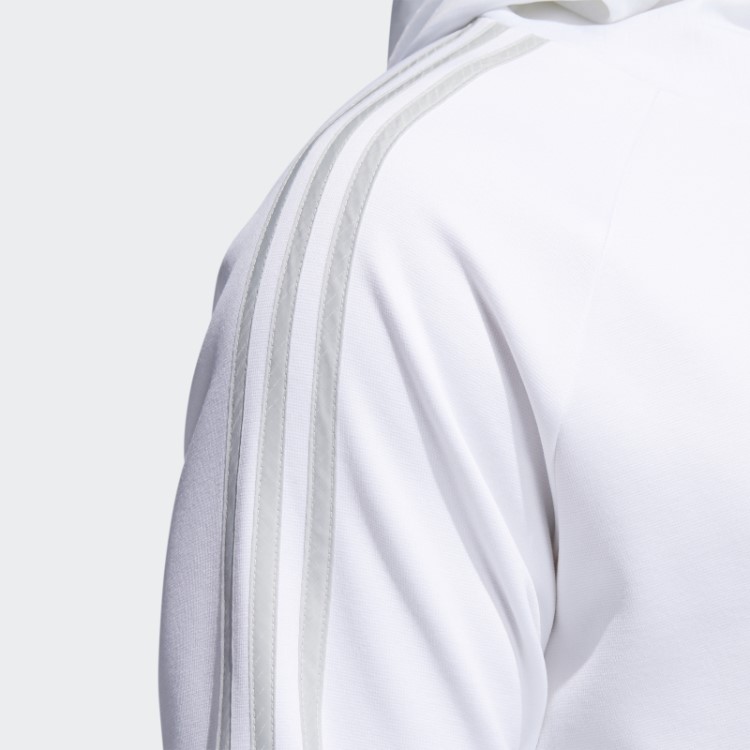 Moletom Branco Com As Três Listras Adidas Cold.rdy