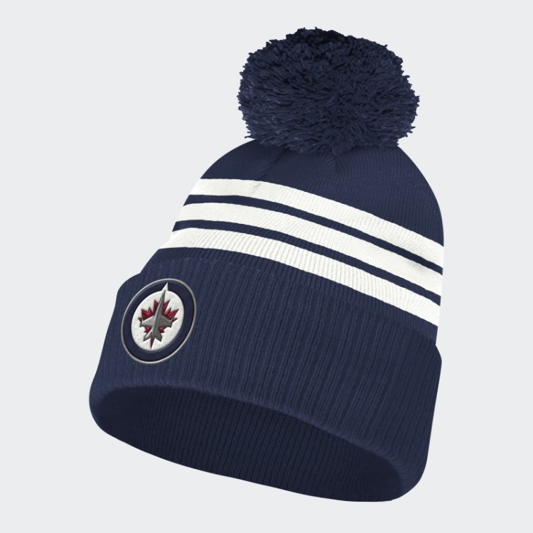 Adidas Jets Gorro Pompom Com Punho Nhl-wje-524