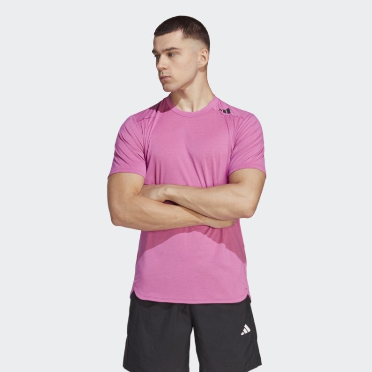 Camiseta Adidas Fúcsia Projetada Para Treinar Aeroready Hiit Com Mudança De Cor