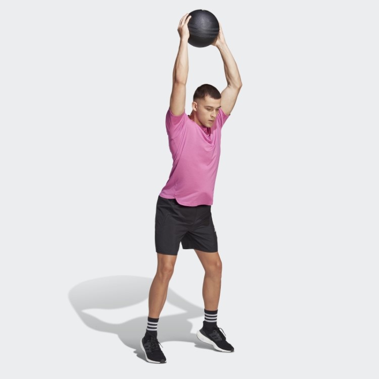 Camiseta Adidas Fúcsia Projetada Para Treinar Aeroready Hiit Com Mudança De Cor