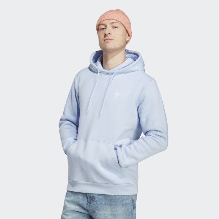 Moletom Com Capuz Trefoil Essentials Adidas Blue Dawn