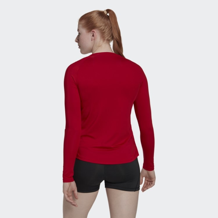 Camisa De Manga Longa Hilo Vermelho Adidas