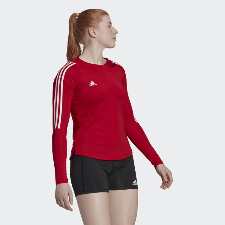 Camisa De Manga Longa Hilo Vermelho Adidas