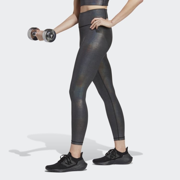 Legging Adidas Black Optime Training Shine 7/8