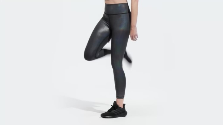 Legging Adidas Black Optime Training Shine 7/8