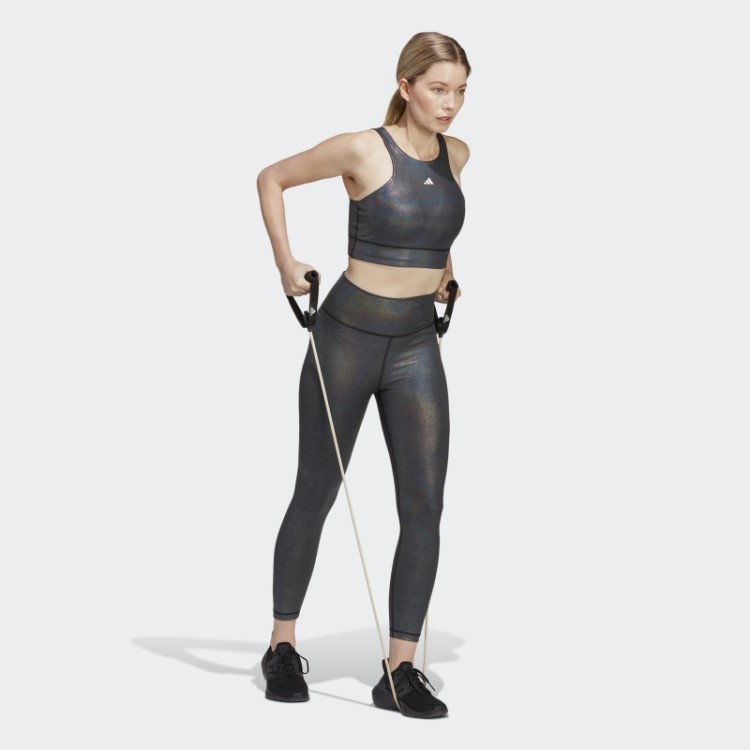 Legging Adidas Black Optime Training Shine 7/8