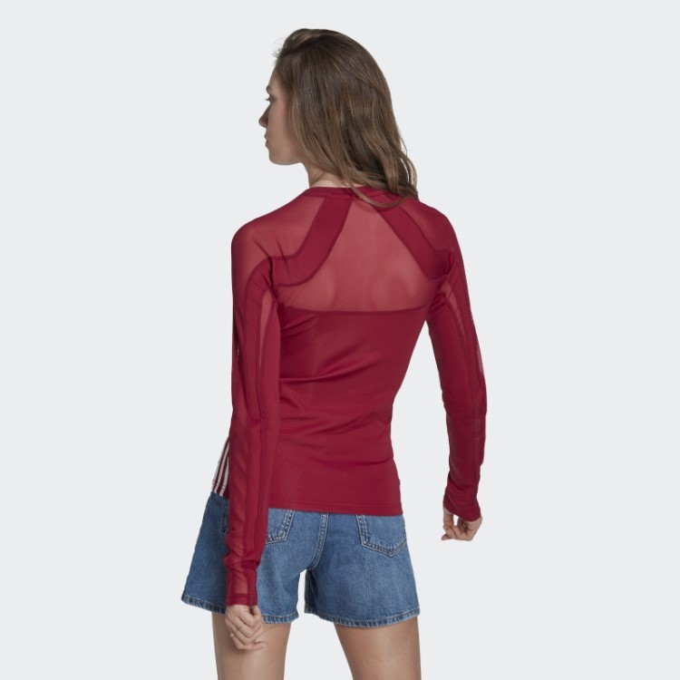 Top Adicolor Trefoil Mesh Adidas Bordô