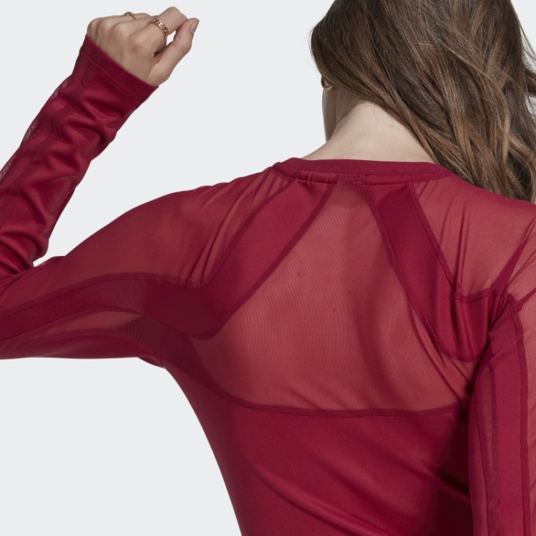 Top Adicolor Trefoil Mesh Adidas Bordô