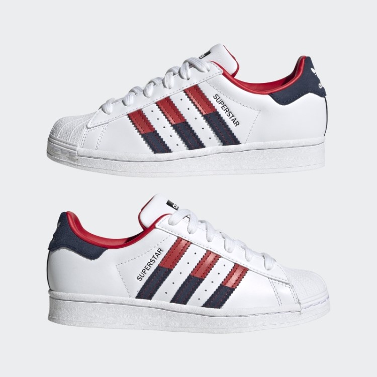 Noite Indigo Sapatos Adidas Superstar Elegante