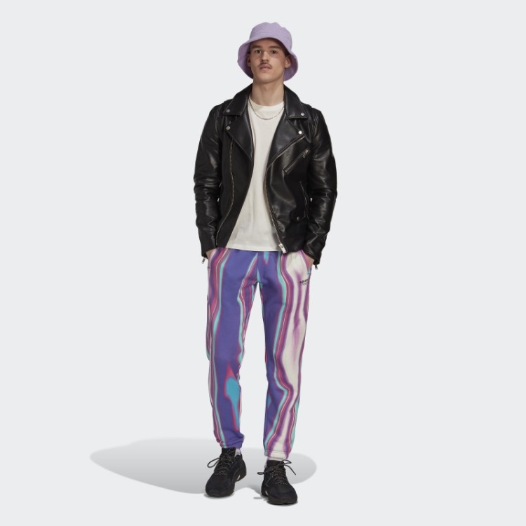Calça De Moletom Adidas Hyperreal Allover Com Estampa Roxa