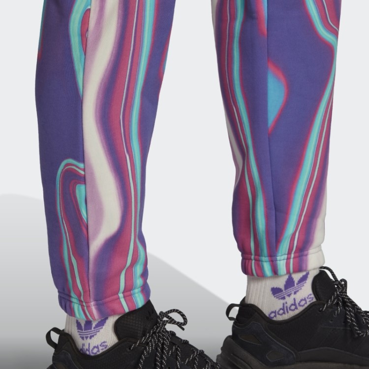 Calça De Moletom Adidas Hyperreal Allover Com Estampa Roxa