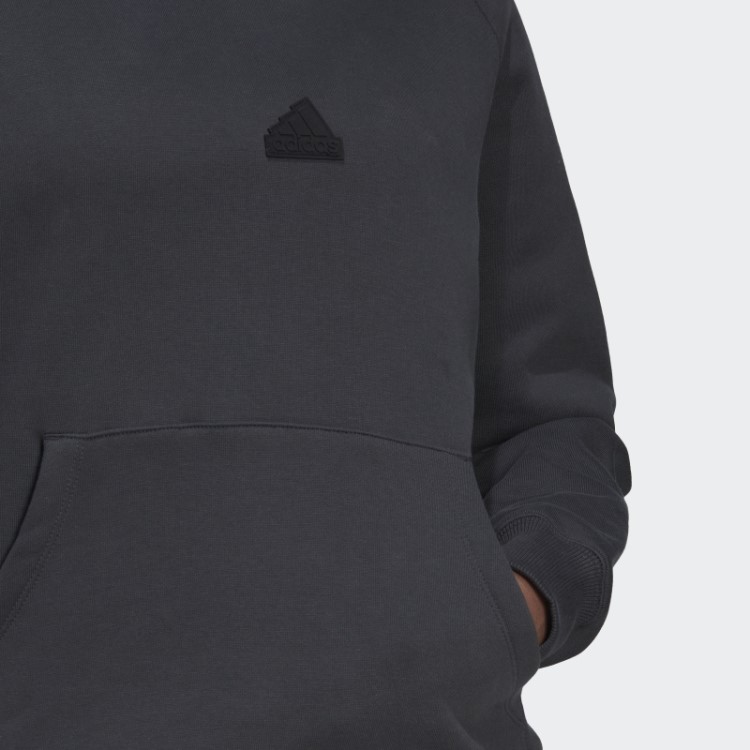 Moletom Oversized Com Capuz Adidas Carbon