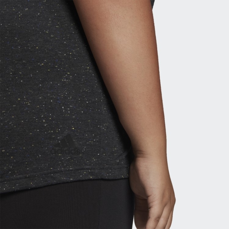 Adidas Sportswear Future Icons Winners 3.0 Tee (tamanho Grande) Black Melange Fashion
