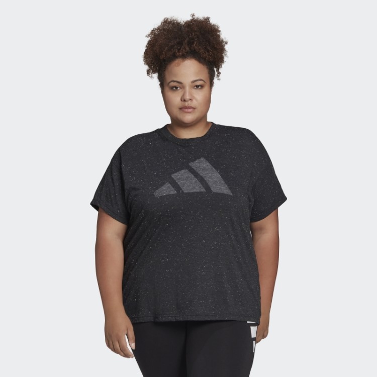 Camiseta Adidas Black Melange Future Icons Winners 3.0 (tamanho Grande)