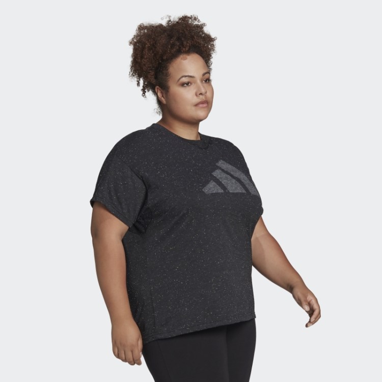 Camiseta Adidas Black Melange Future Icons Winners 3.0 (tamanho Grande)