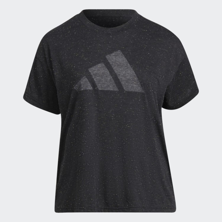 Camiseta Adidas Black Melange Future Icons Winners 3.0 (tamanho Grande)