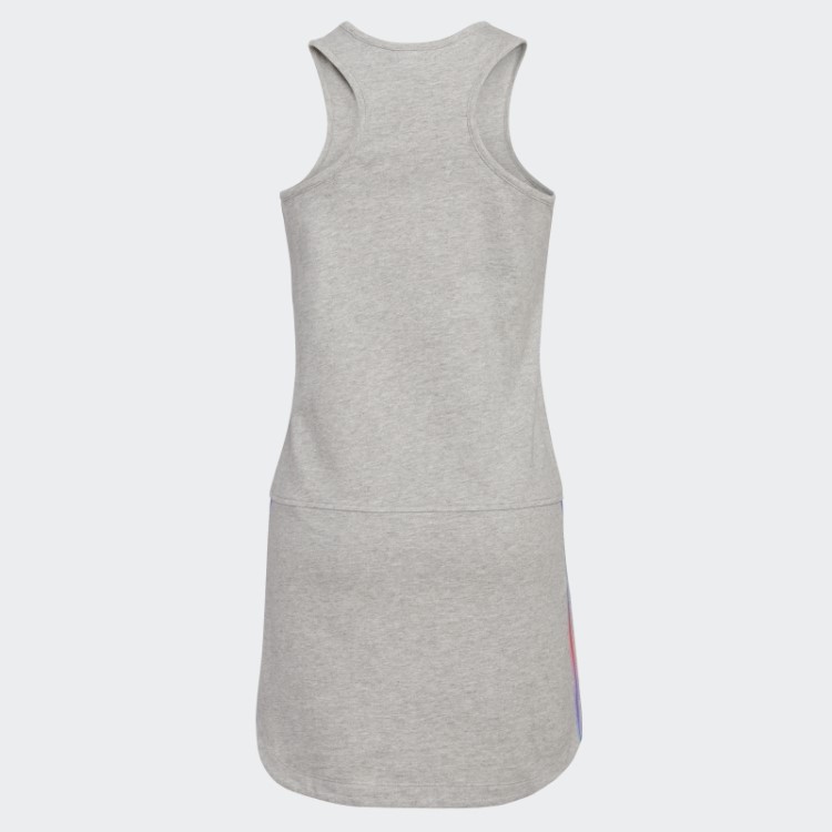 Vestido Regata Bainha Curva Adidas Cinza Médio