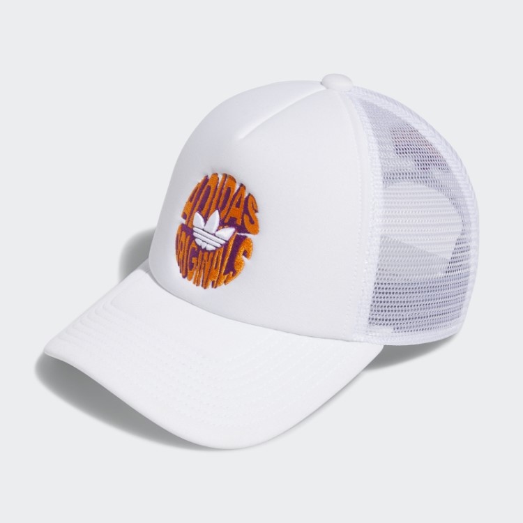 Chapéu De Caminhoneiro Espiral Branco Adidas