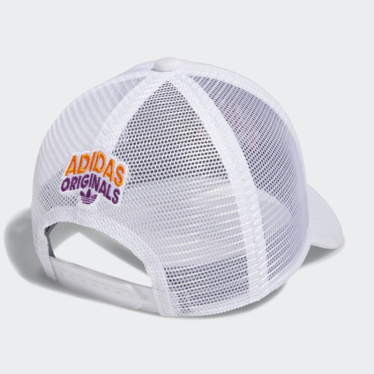 Chapéu De Caminhoneiro Espiral Branco Adidas