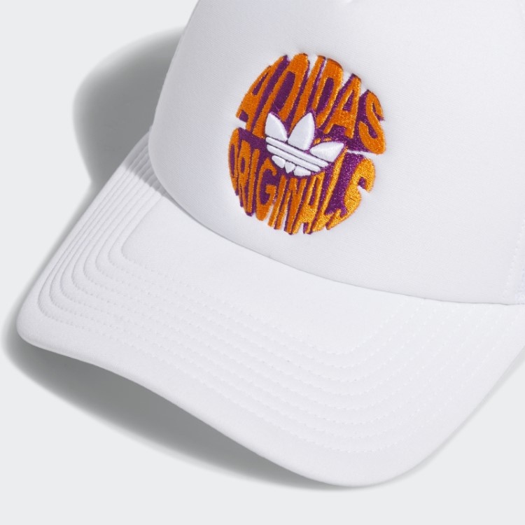 Chapéu De Caminhoneiro Espiral Branco Adidas