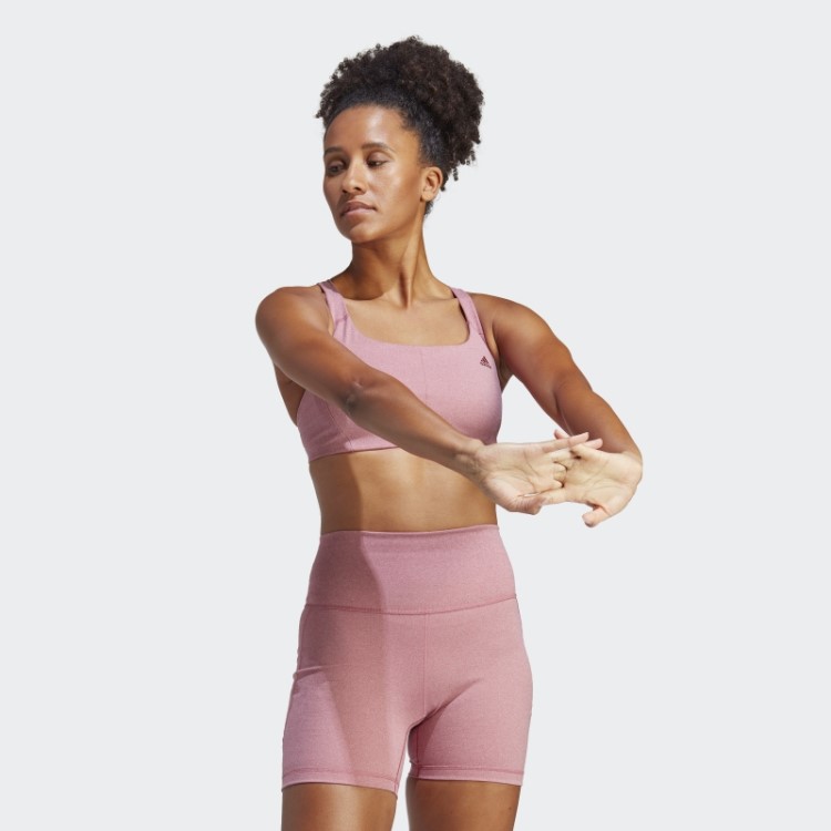 Sutiã De Suporte Médio Rosa Mel Adidas Coreflow